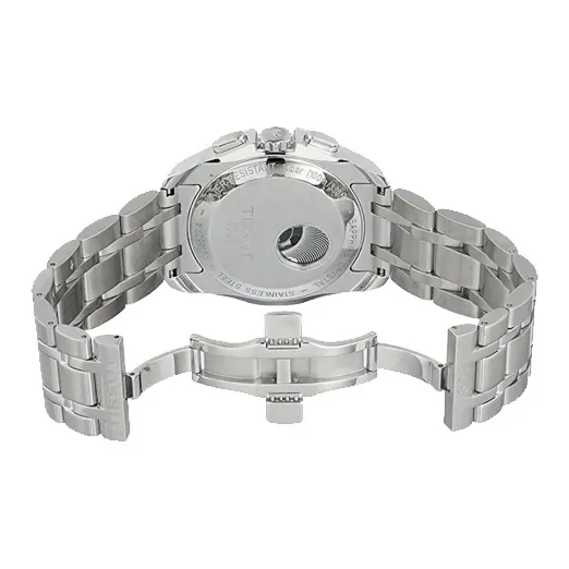 TISSOT Kutu Collection Mechanical Movement Men's Watch 43mm Black Dial Stainless Steel Watch Case Steel Strap-3