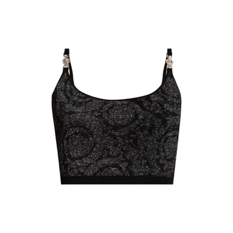 VERSACE La Greca Medusa '95 Sleeveless Cropped Top-0