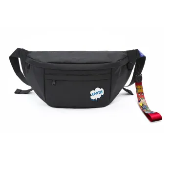 ElevethSign Polyester Shoulder Bag Crossbody Bag Fanny Pack Sling Bags Regular Unisex White/Black