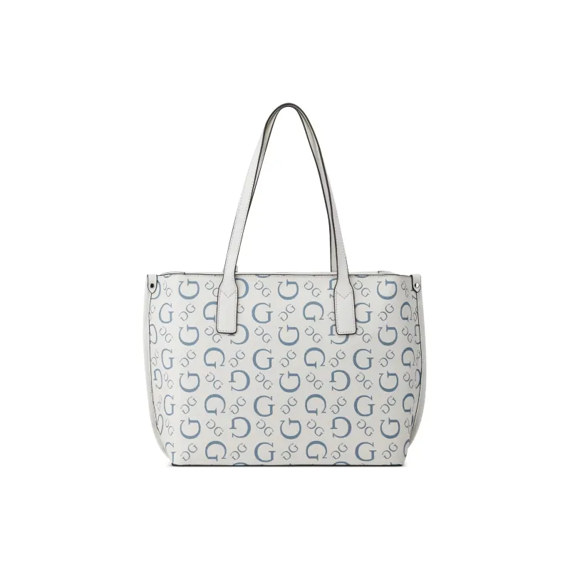 GUESS Artificial Leather Tote Bag Shopping Bag Handbag Women's Blue-3