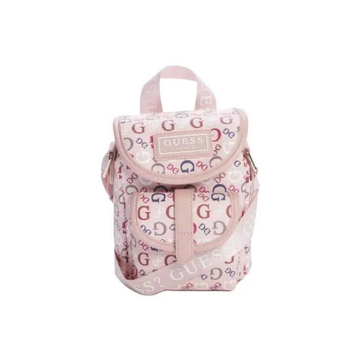 GUESS Artificial Leather Crossbody Bag Mini Women's Pink-0
