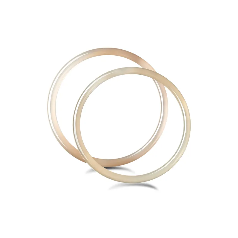 ZEGL Chalcedony Bangles Women's Green Pink Blue-3