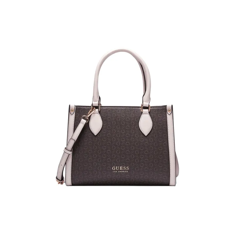 GUESS Artificial Leather Shoulder Bag Crossbody Bag Handbag Small Size Women's Dark Brown-0