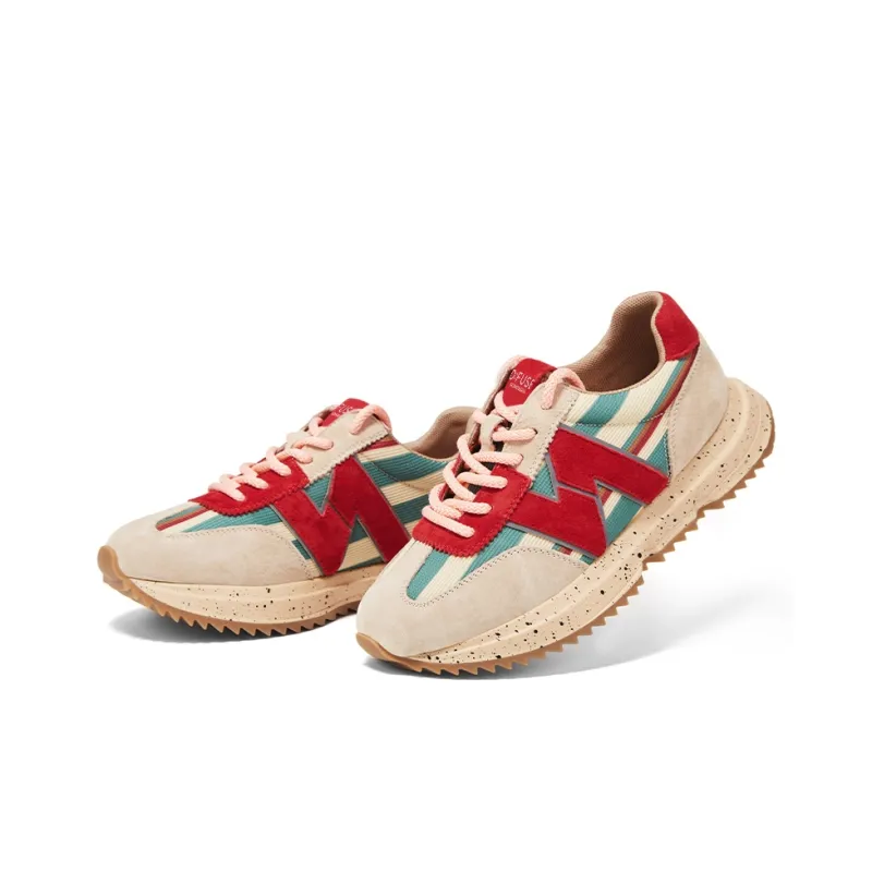 D:FUSE SCANDINAVIA Women's Cortez Shoes Lightweight Coverage Low-Top Casual Shoes Women's Apricot Red-3