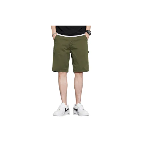 Tonlion Casual Shorts Men Army Green