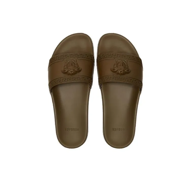 VERSACE Palazzo Pool Slides Brown-2
