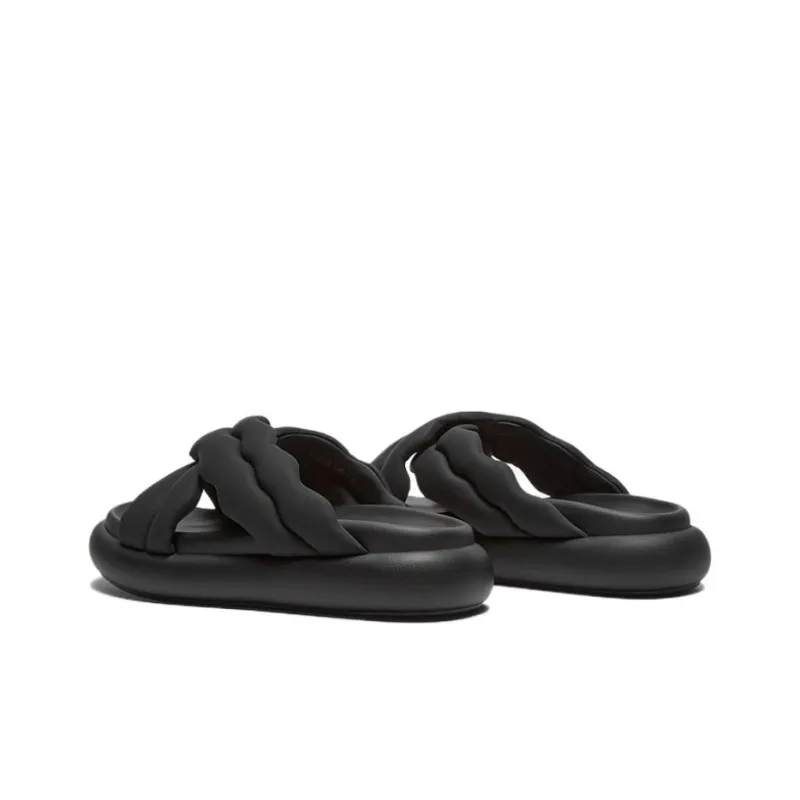 BASTO Slide Slippers Women's White/Black/Silver-7