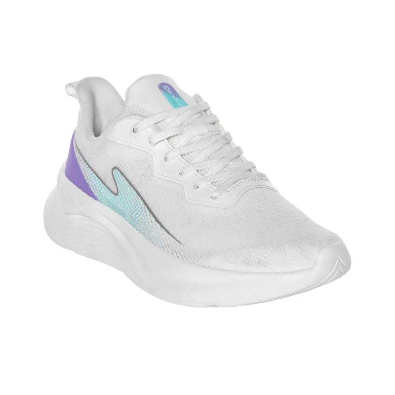 Erke Cushioning Lightweight Low-Top Training Shoes Women's White Purple-1