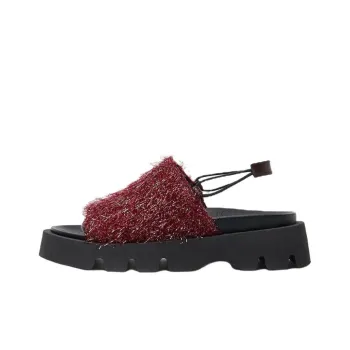 MIISTA Strap Sandals 4cm Women's Burgundy