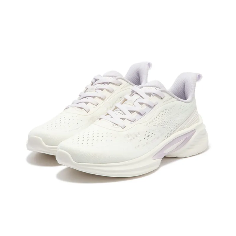 361° Blade Edge Cushioning, Slip Resistant, And Abrasion Resistant Low Top Running Shoes Women's White Purple-2