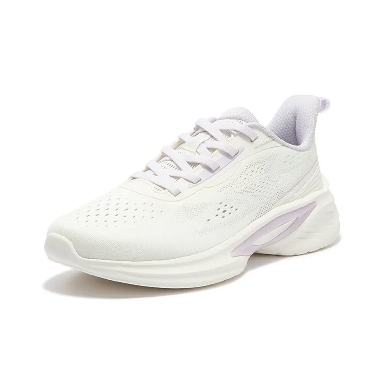361° Blade Edge Cushioning, Slip Resistant, And Abrasion Resistant Low Top Running Shoes Women's White Purple-1