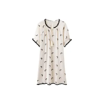 Tianmicat Nightgown Women's Ecru