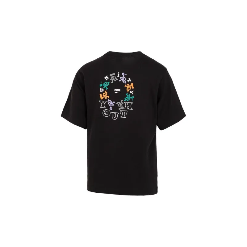 PUMA Drop Shoulder Sleeve T Shirt Women's Black-1