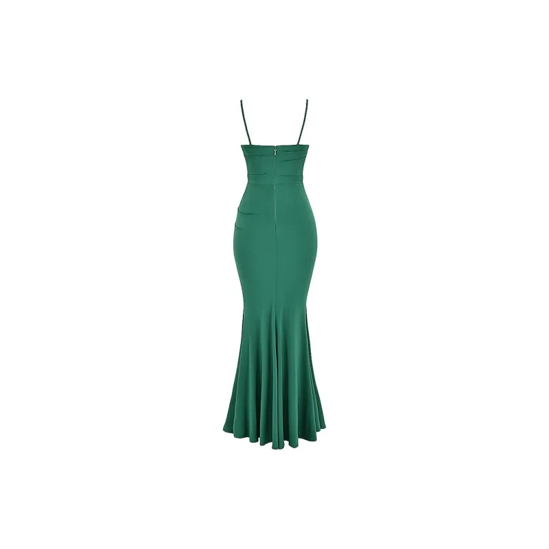 HOUSE OF CB Slip Dress Women's Forest Green-1