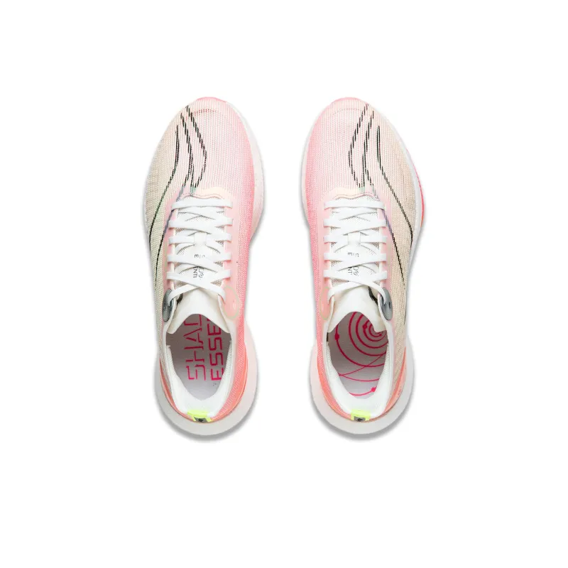 LINING Jueying 2 Essential Running Shoes Men Low Top Ivory/Fluorescent Rose Pink-3