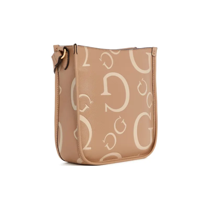 GUESS Artificial Leather Shoulder Bag, Crossbody Bag Women's Taupe-1
