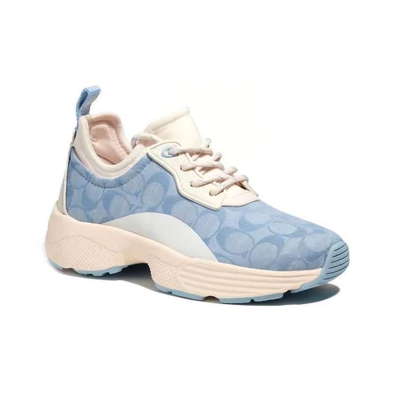 COACH Cushioning Anti-Slip And Wear-Resistant Low-Top Casual Shoes Women's Blue White-2