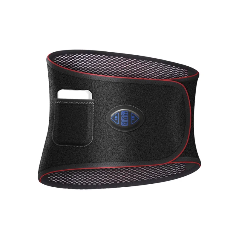 LIZI Back Support Braces Breathable Warm Protective Electric Heating Massage Black Unisex-0