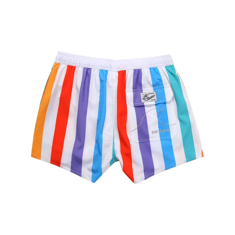 GAILANG Beach Shorts Men's Rainbow Stripes-1