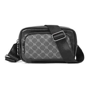 CARTELO PVC Camera Bags Crossbody Bags Shoulder Bags Regular Men's Pattern Black