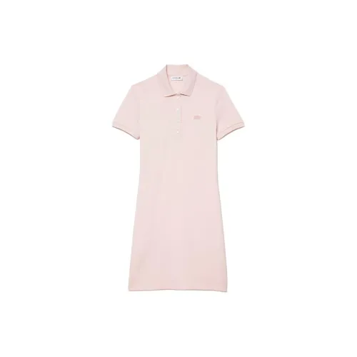 LACOSTE Short-Sleeved Dresses Women's Pink