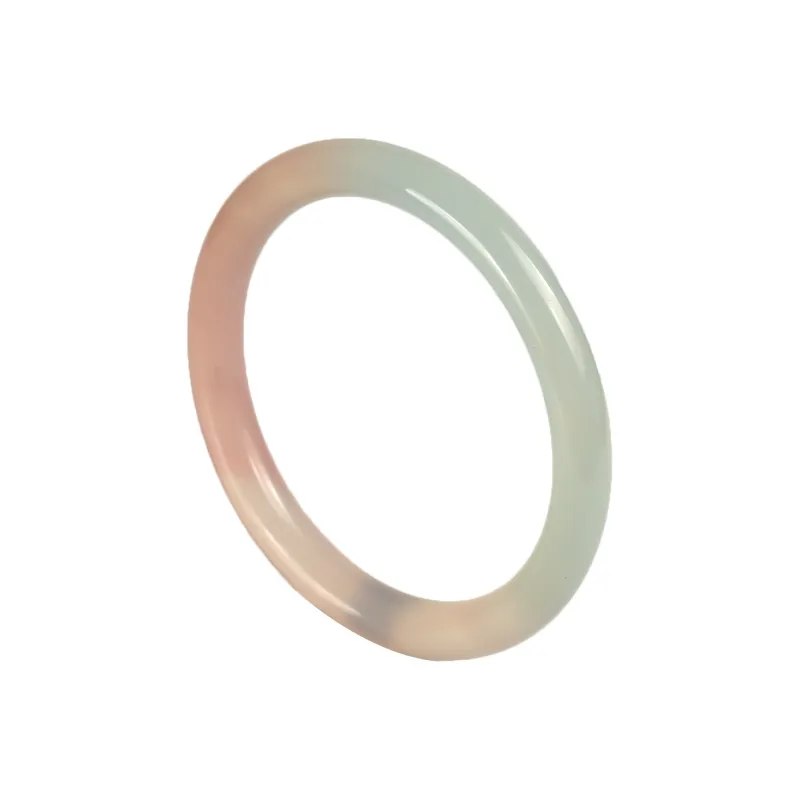 Artisan Lock Heart Jade Chalcedony Jade Bangles Women's Chalcedony-0