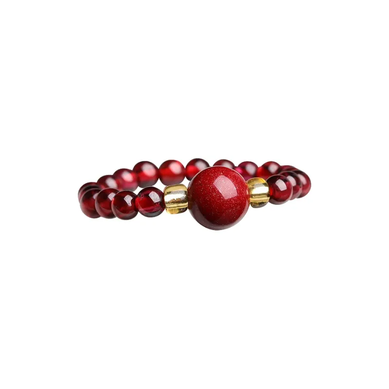 Wanshu Reconstructed Cinnabar Jade Rings Women's-11