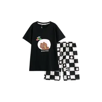 FENTENG x LINE FRIENDS Pajama Set Women's Black