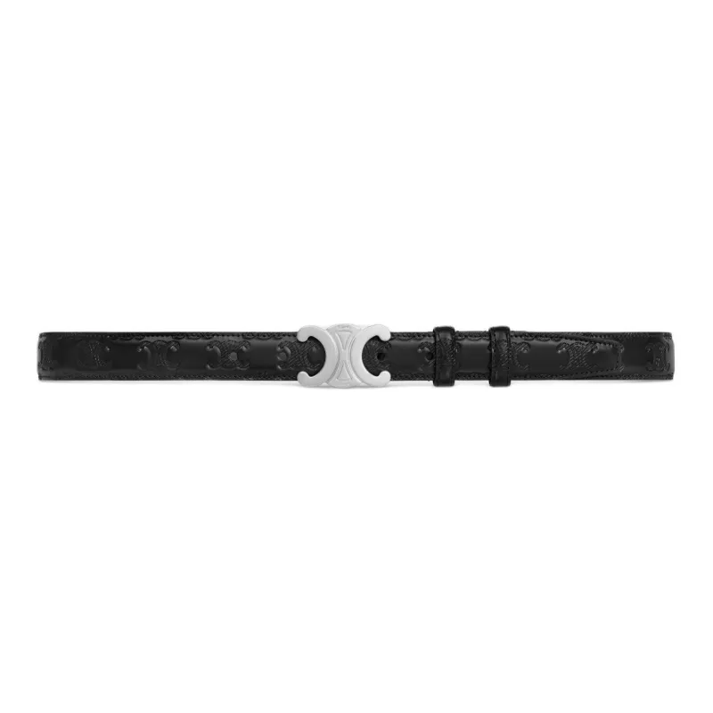 CELINE Medium Triomphe Belt In Taurillon With Triomphe Embossed-1