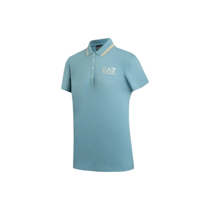 EMPORIO ARMANI EA7 SS24 Polo Shirt Women's Blue-2