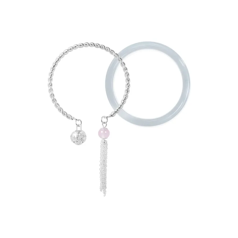 SWEET PLANET Colored Glaze Jade Bangles Women's-1