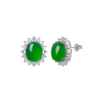 Princess Cui Chalcedony Stud Earrings Women's
