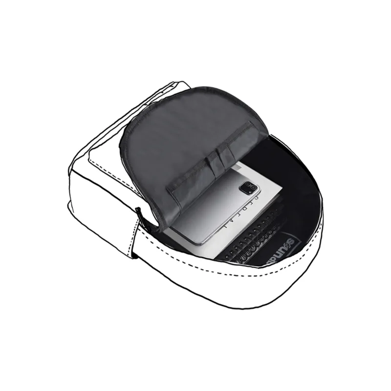 ONRF × SOUNDBYTE Collaboration Polyester Students Backpack Laptop Bag Regular Unisex White-2
