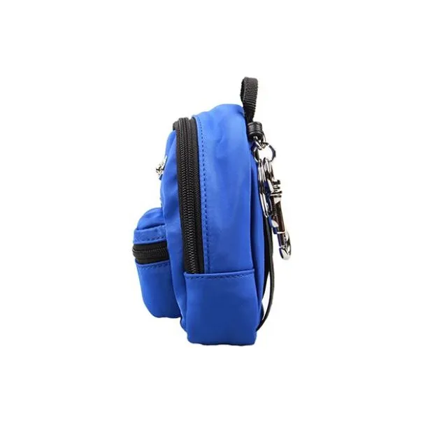 VERSACE Nylon Key Pouch Coin Purse Unisex Blue-1
