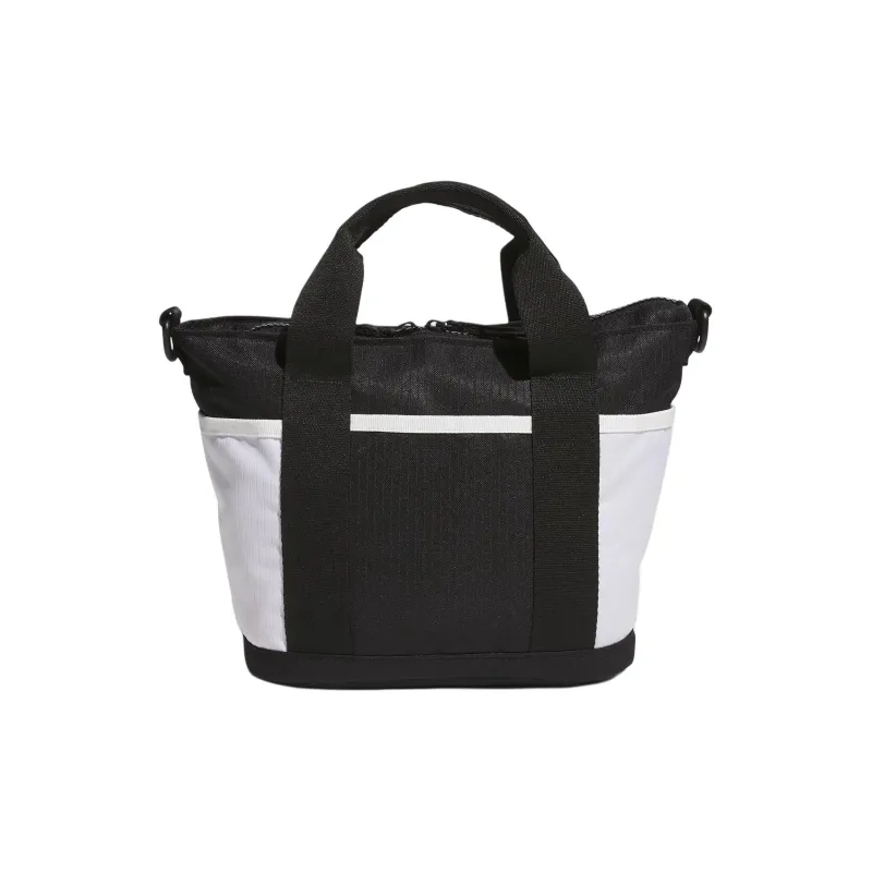 Adidas Recycled Polyester Plain Weave Fabric Tote Bag Shopping Bag Handbag Women's Black & White-2