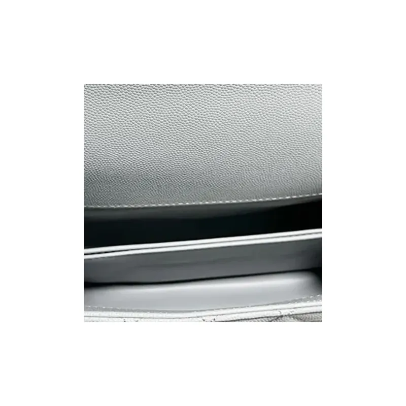 CHANEL Coco Handle Grain Embossed Cow Leather Shoulder Bag, Crossbody Bag, Handbag Trumpets Women's Gray-6