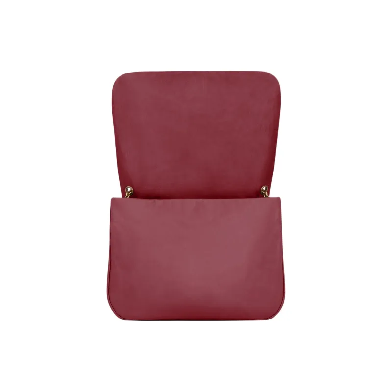 SAINT LAURENT Jamie Lambskin Handbag, Shoulder Bag Women's Merlot Red-5