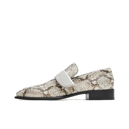 Burberry Shield Loafers Men's Snakeskin Print