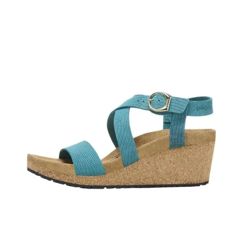 Birkenstock Strap Sandals 4cm Women's Blue Narrow Fit