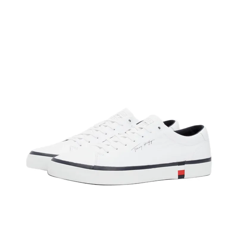 Tommy Hilfiger Low Top Skateboard Shoes Men's White-2