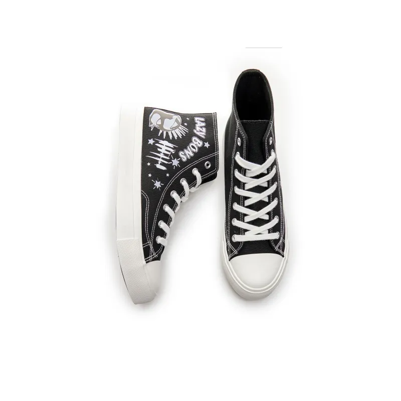 LAZY BONS Height Increasing Abrasion Resistant Lightweight High Top Canvas Shoes Unisex-7