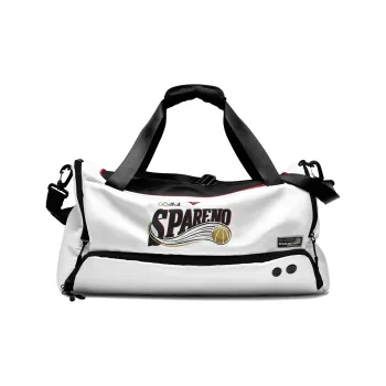 Spare No Pains. 8Atheist Collaboration Polyester Basketball Bag, Crossbody Handbag, Gym Bag Tubas Unisex White
