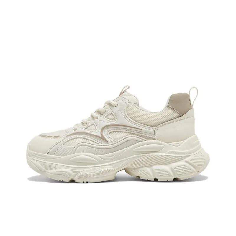 BASTO Low Top Solid Color Versatile Preppy Commute Comfortable Anti Slip And Wear Resistant Chunky Sneakers Women's-0