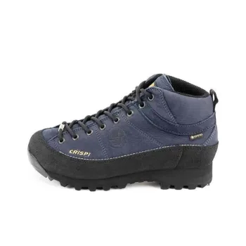CRISPI Monaco Anti Slip Wear Resistant Mid Top Hiking Trekking Shoes Unisex Blue Black