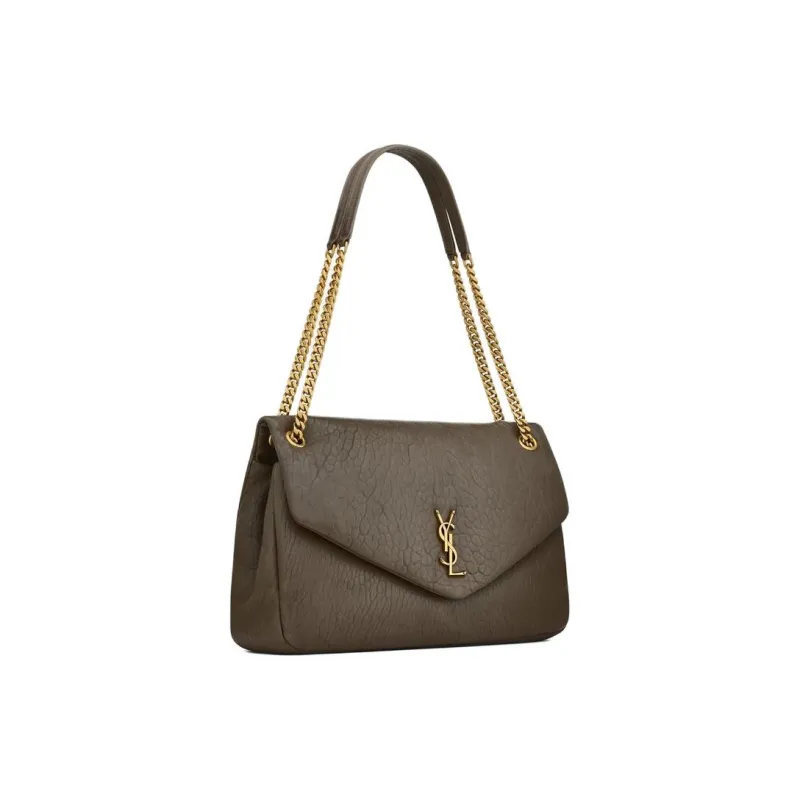 SAINT LAURENT Lambskin Envelope Bag Handbag Women's Light Musk-1