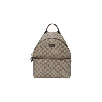 GUCCI Logo Patch Zip Up Backpack