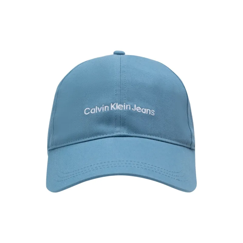 CALVIN KLEIN Cotton Baseball Caps Unisex Mountain Mist Blue-0