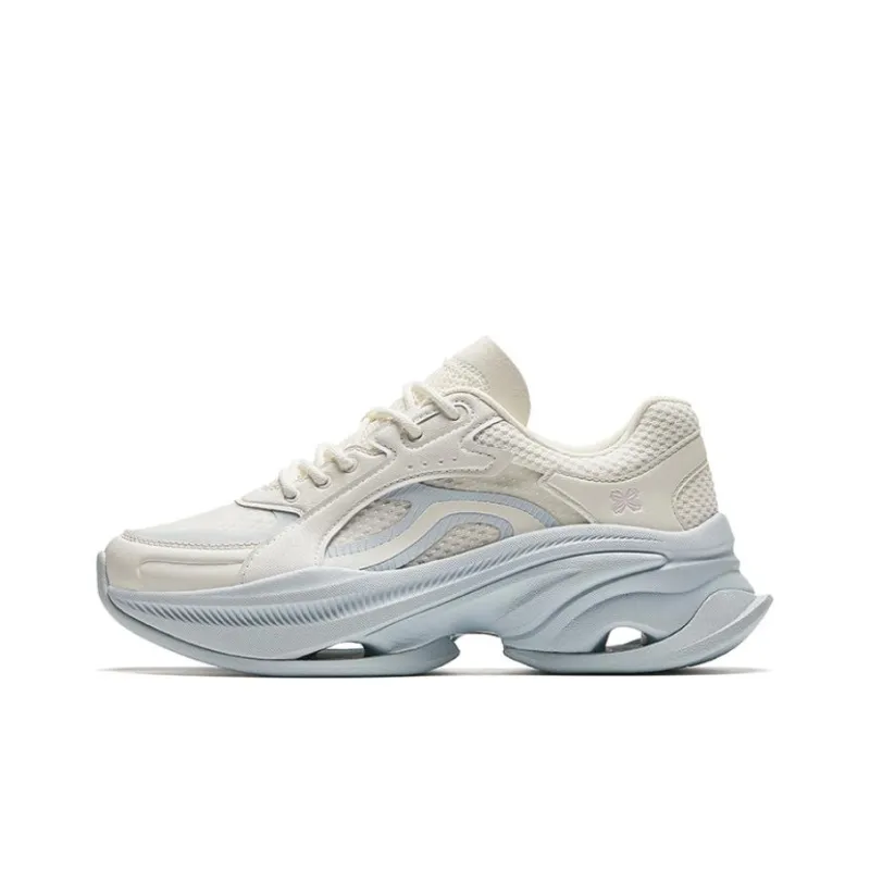 Anta Anti-Slip Wear-Resistant Low-Top Chunky Sneakers Women's White Blue-0