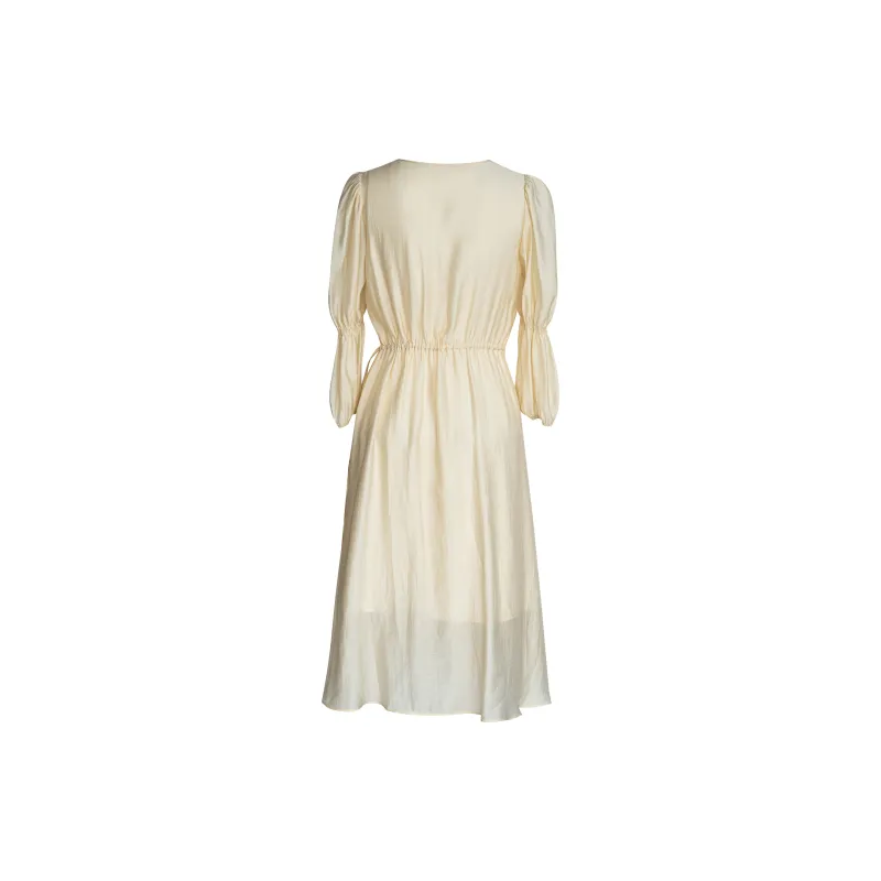 ROEYSHOUSE Long-Sleeved Dresses Women's Light Yellow-1