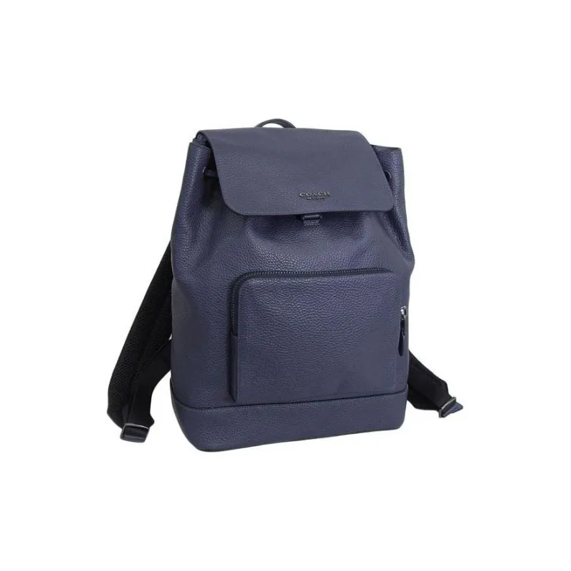 COACH Turner Cow Leather Backpack Large Size Men's Charcoal Gray-1